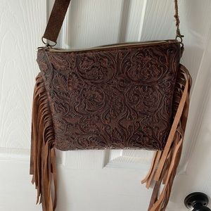 Custom Made Fringe Leather Bag.